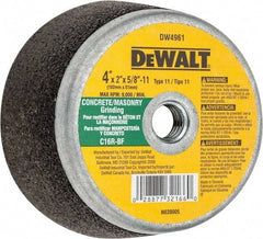 DeWALT - 4" Diam, 2" Overall Thickness, 16 Grit, Type 11 Tool & Cutter Grinding Wheel - Very Coarse Grade, Silicon Carbide, R Hardness, 9,000 RPM - Best Tool & Supply