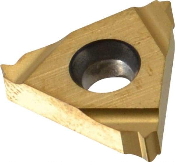 Hertel - 16IR Internal Right Hand ISO Laydown Threading Insert - Grade HG330TR, TiN Coated Carbide, 3/8" Inscribed Circle - Best Tool & Supply