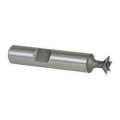 Keo - 3/8" Diam x 1/8" Width of Cut, 45° Included Angle, High Speed Steel Dovetail Cutter - 3/8" Shank Diam, 2" Shank Length, 2-1/8" Overall Length, Weldon Flat, Uncoated - Best Tool & Supply