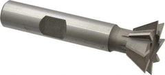 Keo - 3/4" Diam x 5/16" Width of Cut, 60° Included Angle, Cobalt Dovetail Cutter - 3/8" Shank Diam, 2-1/8" Overall Length, Weldon Flat, Uncoated - Best Tool & Supply