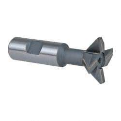 Keo - 1-1/2" Diam x 1/2" Width of Cut, 45° Included Angle, Carbide-Tipped Dovetail Cutter - 3/4" Shank Diam, 3-1/4" Overall Length, 0.02" Corner Radius, Weldon Flat, Uncoated - Best Tool & Supply