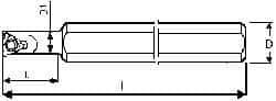 Carmex - Internal Thread, Left Hand Cut, 12mm Shank Width x 12mm Shank Height Indexable Threading Toolholder - 100mm OAL, 06IL Insert Compatibility, SI Toolholder - Best Tool & Supply