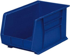 Akro-Mils - 60 Lb. Load Capacity, 18" Deep, Blue Polymer Hopper Stacking Bin - 10" High x 11" Wide x 18" Long - Best Tool & Supply