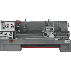 Jet - 18" Swing, 80" Between Centers, 230/460 Volt, Triple Phase Engine Lathe - 7MT Taper, 7-1/2 hp, 25 to 1,800 RPM, 3-1/8" Bore Diam, 40" Deep x 48-7/8" High x 136 -1/8" Long - Best Tool & Supply