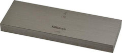 Mitutoyo - 4" Rectangular Steel Gage Block - Accuracy Grade 0, Includes Certificate of Inspection - Best Tool & Supply