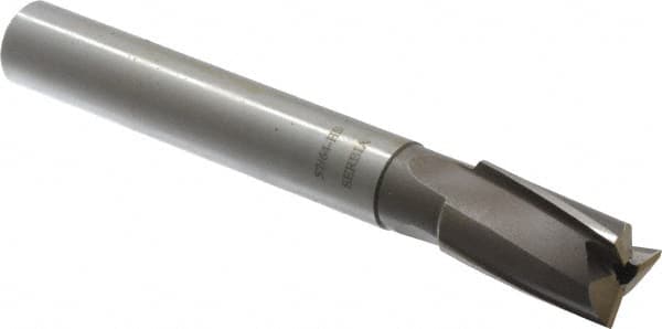 Value Collection - 57/64" Diam, 3/4" Shank, Diam, 3 Flutes, Straight Shank, Interchangeable Pilot Counterbore - Best Tool & Supply