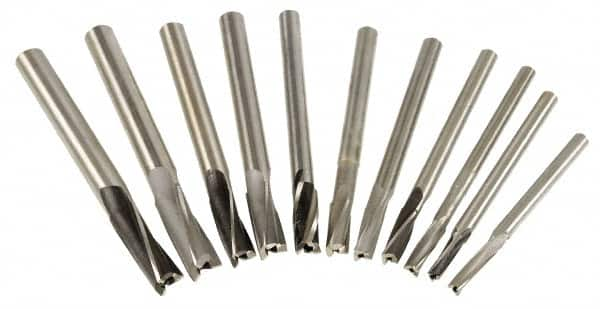 Value Collection - 11 Piece, 3 Flutes, Straight Shank, Interchangeable Pilot Counterbore Set - Best Tool & Supply