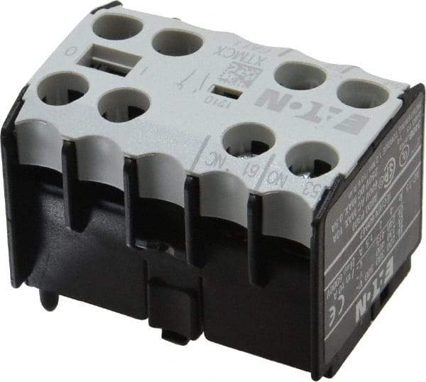 Eaton Cutler-Hammer - 6 to 9 Amp, Contactor Front Mount Auxiliary Contact - For Use with Miniature Contactor and XTRM Miniature Control Relay - Best Tool & Supply