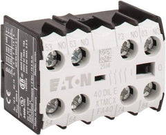 Eaton Cutler-Hammer - 6 to 9 Amp, Contactor Front Mount Auxiliary Contact - For Use with Miniature Contactor and XTRM Miniature Control Relay - Best Tool & Supply