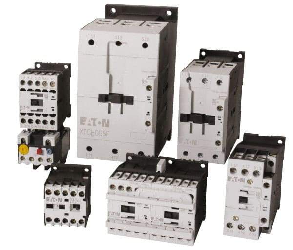 Eaton Cutler-Hammer - 3 Pole, 24 Coil VAC, 88 Amp, Nonreversible Open Enclosure IEC Contactor - 1 Phase hp: 10 at 200 V, 15 at 230 V, 5 at 115 V, 3 Phase hp: 20 at 200 V, 25 at 230 V, 50 at 460 V, 60 at 575 V, 65 Amp Inductive Load Rating Listed - Best Tool & Supply