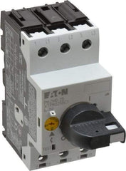 Eaton Cutler-Hammer - 25 Amp, IEC, Open Pushbutton Manual Motor Starter - 45mm Wide x 94mm Deep x 3.6667" High, 15 hp at 480 V, 20 hp at 600 V & 7-1/2 hp at 240 V, CE Approved, CSA Certified, DIN VDE, EN/IEC, UL 508 Type E Compliant & UL Listed - Best Tool & Supply