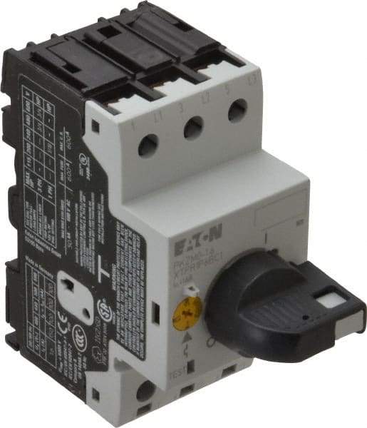 Eaton Cutler-Hammer - 1.6 Amp, IEC, Open Pushbutton Manual Motor Starter - 45mm Wide x 94mm Deep x 3.6667" High, 3/4 hp at 480/600 V, CE Approved, CSA Certified, DIN VDE, EN/IEC, UL 508 Type E Compliant & UL Listed - Best Tool & Supply