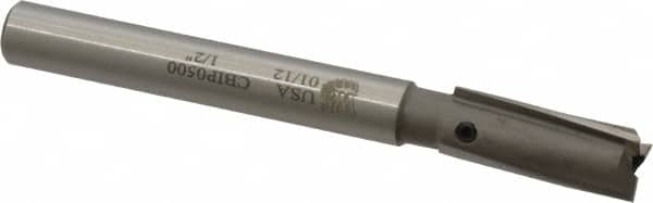 Made in USA - 1/2" Diam, 7/16" Shank, Diam, 3 Flutes, Straight Shank, Interchangeable Pilot Counterbore - Best Tool & Supply