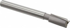 Made in USA - 21/32" Diam, 1/2" Shank, Diam, 3 Flutes, Straight Shank, Interchangeable Pilot Counterbore - Exact Industrial Supply