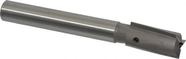 Made in USA - 25/32" Diam, 5/8" Shank, Diam, 3 Flutes, Straight Shank, Interchangeable Pilot Counterbore - Best Tool & Supply