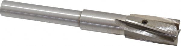 Value Collection - 25/32" Diam, 1/2" Shank, Diam, 4 Flutes, Straight Shank, Interchangeable Pilot Counterbore - Best Tool & Supply