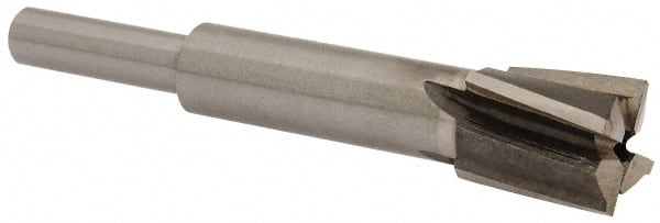 Value Collection - 17/32" Diam, 1/4" Shank, Diam, 4 Flutes, Straight Shank, Interchangeable Pilot Counterbore - Best Tool & Supply