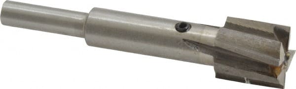 Value Collection - 19/32" Diam, 1/4" Shank, Diam, 4 Flutes, Straight Shank, Interchangeable Pilot Counterbore - Best Tool & Supply