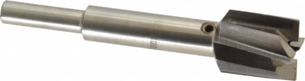 Value Collection - 21/32" Diam, 1/4" Shank, Diam, 4 Flutes, Straight Shank, Interchangeable Pilot Counterbore - Best Tool & Supply