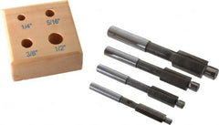 Value Collection - 1/4 to 1/2" Fillister Head Screw Compatible, High Speed Steel, Solid Pilot Counterbore Set - Best Tool & Supply