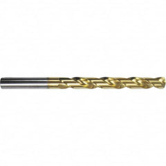 Jobber Length Drill Bit: 0.0413″ Dia, 130 °, Cobalt TiN Finish, 1.3386″ OAL, Right Hand Cut, Spiral Flute, Straight-Cylindrical Shank, Series 657