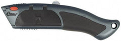 Clauss - Retractable Utility Knife - 2-1/4" Blade, Gray Zinc Oxide Handle, 10 Blades Included - Best Tool & Supply