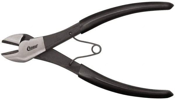 Clauss - 7" OAL, Wire Cutter - 7/8" Jaw Length x 1-1/8" Jaw Width, Standard Head, Vinyl Coated Handle - Best Tool & Supply