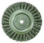 6" Diameter - 5/8-11" Arbor Hole - Stringer Bead Twist Steel Wire Straight Wheel - Best Tool & Supply