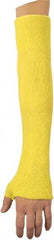 MCR Safety - Size Universal, Yellow Kevlar Cut Resistant Sleeve - 18" Long Sleeve, Elastic Opening at Both Ends - Best Tool & Supply