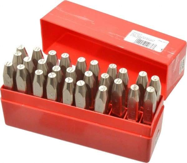 Pryor - 27 Piece, 3/16" Character Steel Stamp Set - Letters, Top Import Heavy Duty - Best Tool & Supply