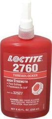 Loctite - 250 mL Bottle, Red, High Strength Liquid Threadlocker - Series 2760, 24 hr Full Cure Time, Hand Tool, Heat Removal - Best Tool & Supply