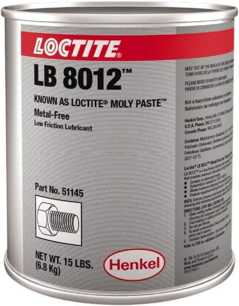 Loctite - 15 Lb Can General Purpose Anti-Seize Lubricant - Molybdenum Disulfide, 750°F, Black - Best Tool & Supply