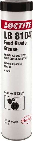 Loctite - 14.5 oz Cartridge Aluminum Complex Extreme Pressure Grease - White, Food Grade & Extreme Pressure, 450°F Max Temp, - Best Tool & Supply