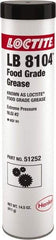 Loctite - 14.5 oz Cartridge Aluminum Complex Extreme Pressure Grease - White, Food Grade & Extreme Pressure, 450°F Max Temp, - Best Tool & Supply