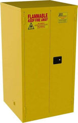 Jamco - 2 Door, 2 Shelf, Yellow Steel Standard Safety Cabinet for Flammable and Combustible Liquids - 65" High x 34" Wide x 34" Deep, Manual Closing Door, 3 Point Key Lock, 60 Gal Capacity - Best Tool & Supply