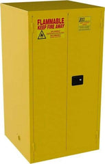 Jamco - 2 Door, 2 Shelf, Yellow Steel Standard Safety Cabinet for Flammable and Combustible Liquids - 65" High x 34" Wide x 34" Deep, Self Closing Door, 3 Point Key Lock, 60 Gal Capacity - Best Tool & Supply