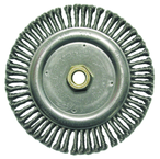 6-7/8" Diameter - 5/8-11" Arbor Hole - Stringer Bead Twist Steel Wire Straight Wheel - Best Tool & Supply