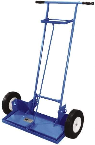 Made in USA - 24" Long Push Magnetic Sweeper with Wheels - 4-1/2" Wide x 1-1/2" High x 48" Long, 10" Wheel Diam, 2-1/2" Clearance - Best Tool & Supply