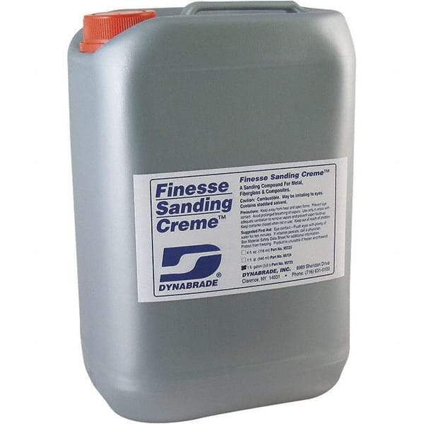 Dynabrade - 1 Gal Sanding Creme Compound - Compound Grade Fine, White, For High Glossing, Use on Composites, Fiberglass & Metal - Best Tool & Supply