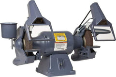 Baldor - 8" Wheel Diam x 1" Wheel Width, 3/4 hp Grinder - 3/4" Arbor Hole Diam, 1 Phase, 3,600 Max RPM, 115/230 Volts - Best Tool & Supply