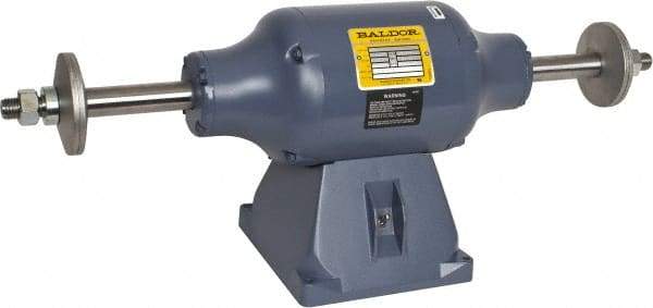 Baldor - 10" Wheel Diam x 1-1/4" Wheel Width, 1 hp Buffer - 7/8" Arbor Hole Diam, 1 Phase, 1,800 Max RPM, 115/230 Volts - Best Tool & Supply