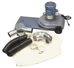 Baldor - 115 Volt Pedestal Mount Dust Collector - 1" Deep x 7" High, 3" Connection Diam, 440 CFM Air Flow - Best Tool & Supply