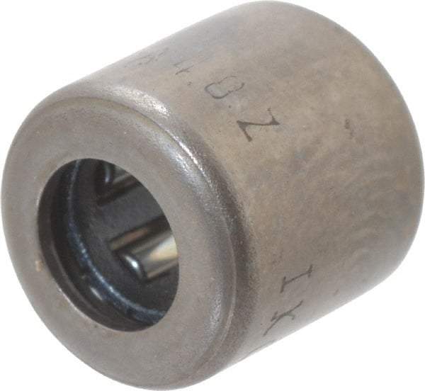 IKO - 0.157" Bore Diam, 400 Lb. Dynamic Capacity, 4 x 8 x 8mm, Caged, Open End, Shell Needle Roller Bearing - 0.315" Outside Diam, 0.315" Wide - Best Tool & Supply