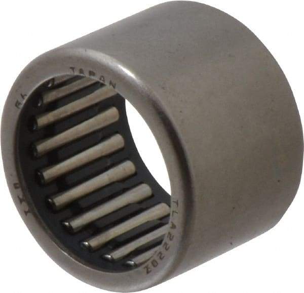 IKO - 0.866" Bore Diam, 3,700 Lb. Dynamic Capacity, 22 x 28 x 20mm, Caged, Open End, Shell Needle Roller Bearing - 1.102" Outside Diam, 0.787" Wide - Best Tool & Supply