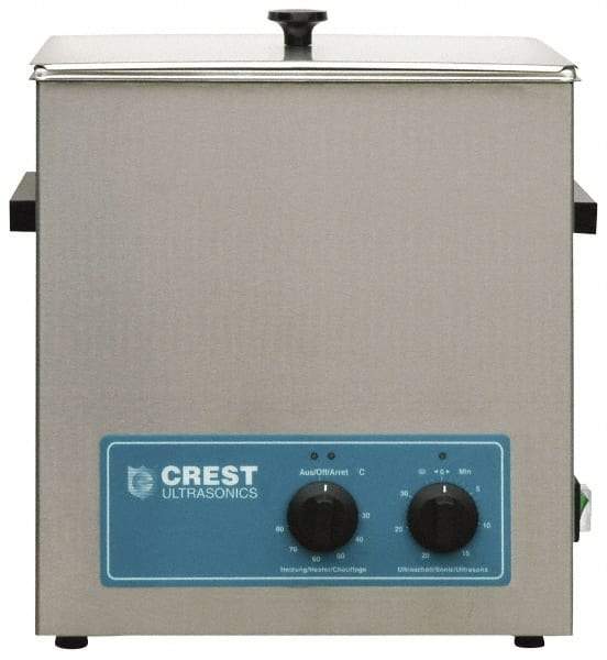 CREST ULTRASONIC - Bench Top Water-Based Ultrasonic Cleaner - 3.25 Gal Max Operating Capacity, Stainless Steel Tank, 13" High x 323.85mm Long x 266.7mm Wide, 117, 220 Input Volts - Best Tool & Supply