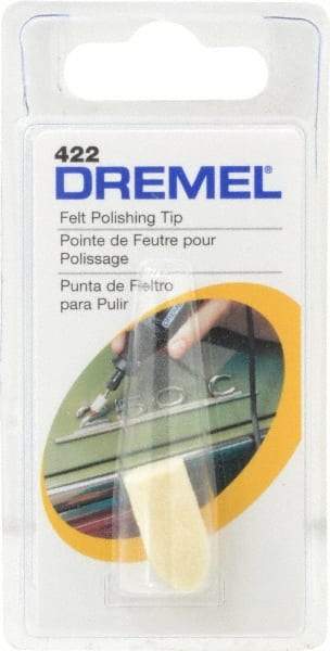 Dremel - 3/8" Diam Cone Shaped Goblet Buff - Cotton Muslin Polishing Tip - Best Tool & Supply