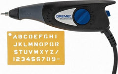 Dremel - 7,200 BPM, Electric Engraving Pen - 2 amps, Includes 9924 Carbide Point; Engraver Tool; Letter/Number Template Kit - Best Tool & Supply