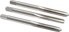 Interstate - M5x0.50 Metric Fine, 4 Flute, Bottoming, Plug & Taper, Bright Finish, High Speed Steel Tap Set - Right Hand Cut, 2-3/8" OAL, 7/8" Thread Length - Best Tool & Supply