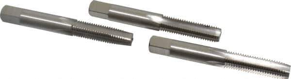 Interstate - M9x1.25 Metric Coarse, 4 Flute, Bottoming, Plug & Taper, Bright Finish, High Speed Steel Tap Set - Right Hand Cut, 2-15/16" OAL, 1-1/4" Thread Length - Best Tool & Supply