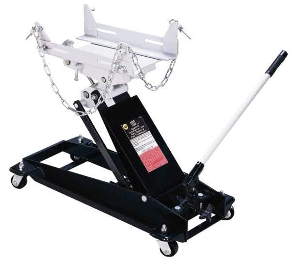 Omega Lift Equipment - 1,100 Lb Capacity Transmission Jack - 8-1/2 to 24-3/4" High, 15" Chassis Width x 31-1/8" Chassis Length - Best Tool & Supply